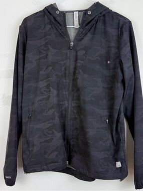 Vuori Black Camo Hooded Lightweight Jacket